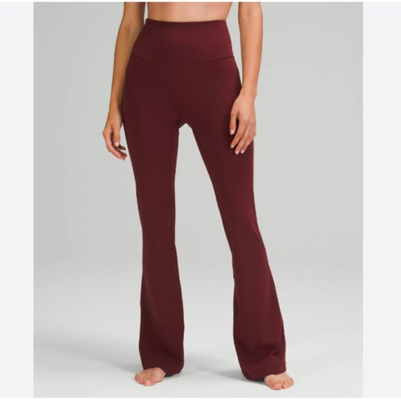 Lululemon EUC Nulu super high rise flared pant leggings in rust color size 4 - Picture 1 of 6